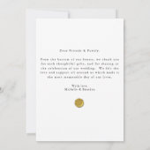 Klassische zeitgenössische Hochzeit mit mehreren F Dankeskarte (Rückseite)