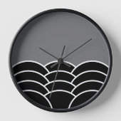 Klassische zeitgenössische Skala Art Muster Uhr (Vorderseite)