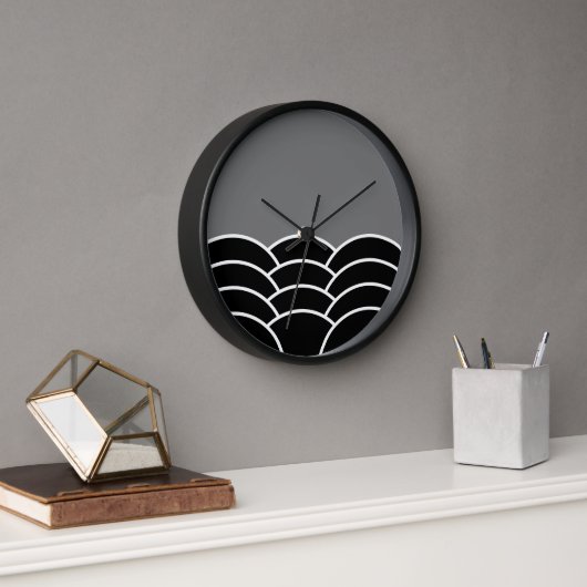 Klassische zeitgenössische Skala Art Muster Uhr (Büro)