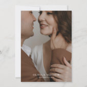 Klassische zeitgenössische Skriptfotocollage Hochz Einladung (Rückseite)