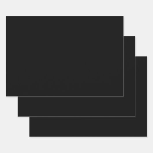 Klassische zeitlose Schwarz-Solid-Farbe Geschenkpapier Set (Set)