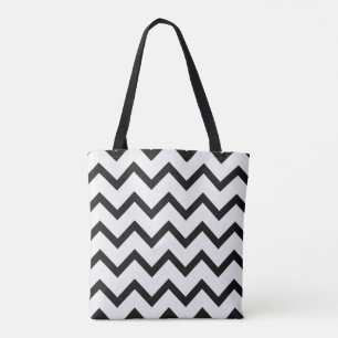 Klassische Zickzack Tasche in Schwarz und Weiß