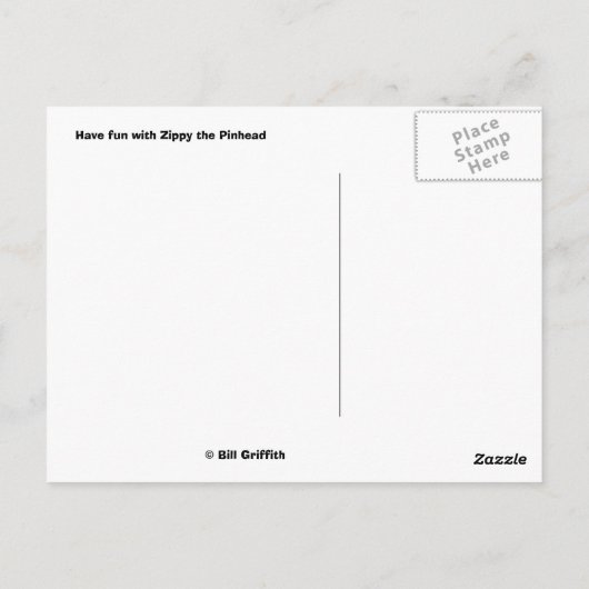 Klassische Zippy-Postkarte Postkarte (Rückseite)
