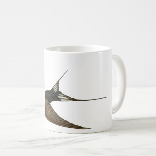 Klassische zoologische Radierung - Schwalbe Kaffeetasse (VorderseiteRechts)