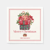 Klassische Zusammenstellung Weihnachtsfeiertage Serviette (Vorderseite)