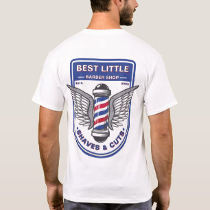 Klassischen Friseurladen mit traditioneller Stange T-Shirt