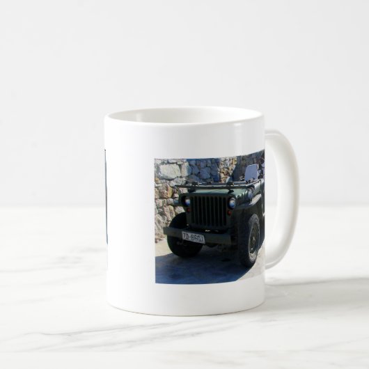 Klassischen Willys Jeep Kaffeetasse (VorderseiteRechts)