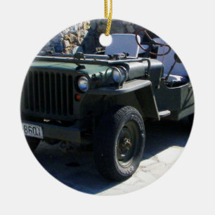 Klassischen Willys Jeep Keramik Ornament