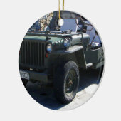 Klassischen Willys Jeep Keramik Ornament (Links)