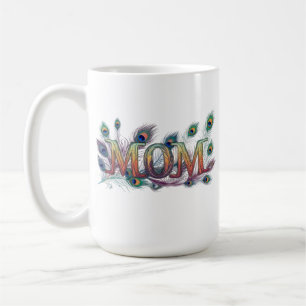 Klassischer 15-oz-Becher: Herzliches "Mom"-Design Kaffeetasse