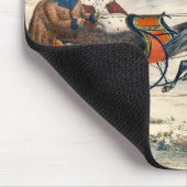 Klassischer 1853 Schlittenfahrt Currier Ives Straß Mousepad (Ecke)