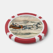 Klassischer 1853 Schlittenfahrt Currier Ives Straß Pokerchips (Einzeln)