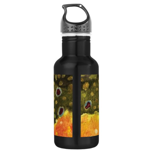 Klassischer 18 Bachforellenfang, Angeln Trinkflasche (Rückseite)