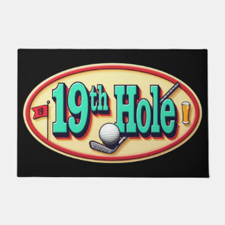 Klassischer 19. Loch Golf Fußmatte