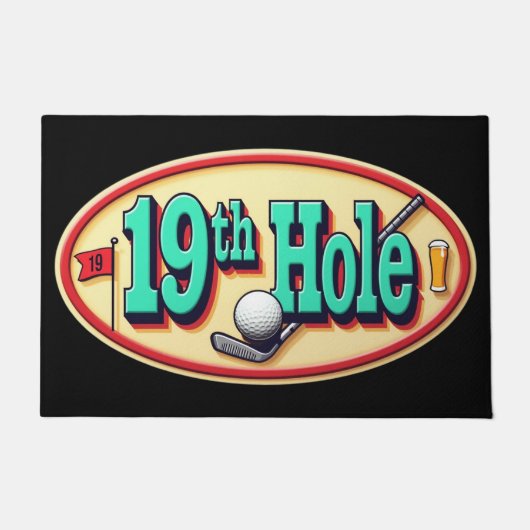 Klassischer 19. Loch Golf Fußmatte (Vorderseite)