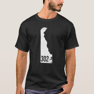 Klassischer 302 Delaware Pride Outline Staatsgebie T-Shirt