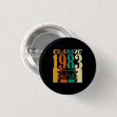 Klassischer 43. Geburtstag 1983 Button (Vorne & Hinten)