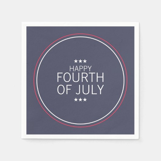 Klassischer 4. Juli Unabhängigkeitstag Zeitung Nap Serviette (Vorderseite)