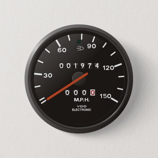 Klassischer 911-Tachometer (altes luftgekühltes Au Button (Vorderseite)