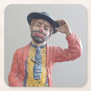 Klassischer, aber Cooler Hobo Clown Rechteckiger Pappuntersetzer