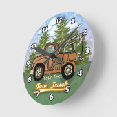 Klassischer Abschleppwagen Runde Wanduhr (Winkel)