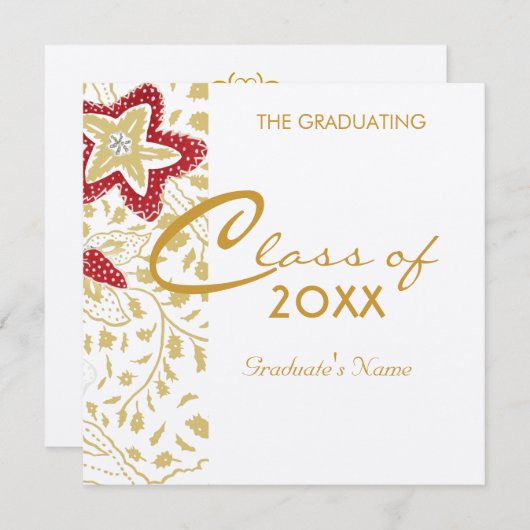 Klassischer Abschluss Einladung (Vorne/Hinten)