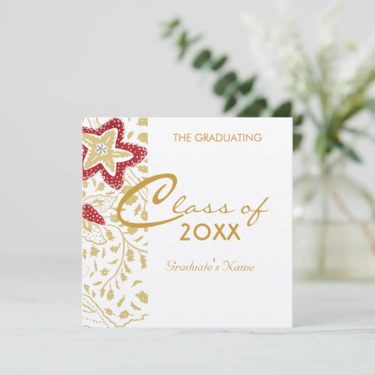 Klassischer Abschluss Einladung (Stehend Vorderseite)