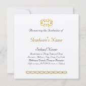 Klassischer Abschluss Einladung (Rückseite)