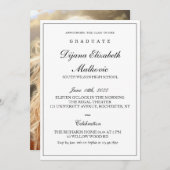 Klassischer Abschluss Einladung (Vorne/Hinten)