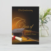 Klassischer Abschluss Einladung (Stehend Vorderseite)