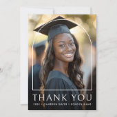 Klassischer Abschluss-Foto Dankeskarte (Vorderseite)