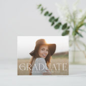 Klassischer Abschluss für bearbeitbare Farben Post Postkarte (Stehend Vorderseite)