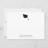 Klassischer Abschluss Grad Cap Dankeskarte (Vorderseite)