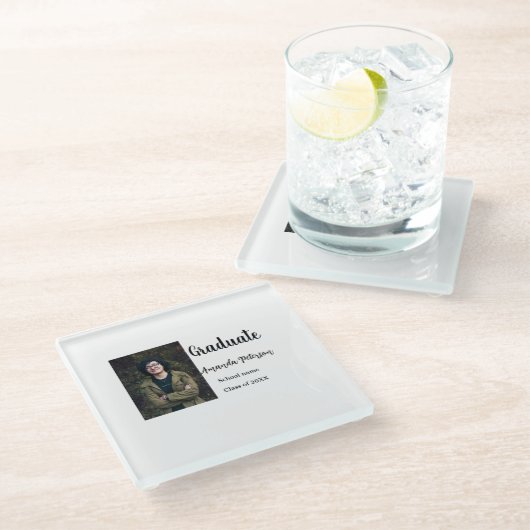 Klassischer Abschluss im Jahr 2008 Glasuntersetzer (Schrägansicht)