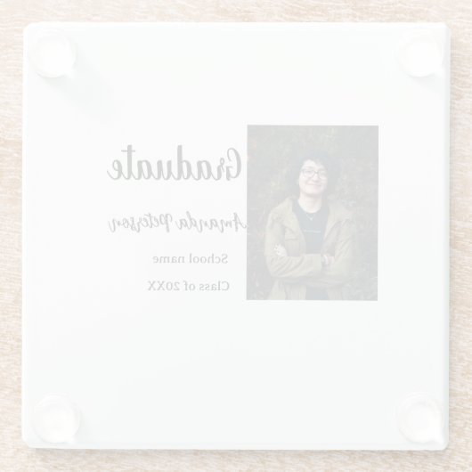 Klassischer Abschluss im Jahr 2008 Glasuntersetzer (Rückseite)