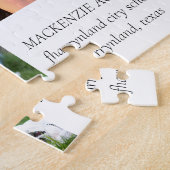 Klassischer Abschluss | Schwarz-Weiß-Brush-2-Foto Puzzle (Seite)