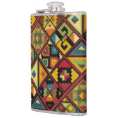 Klassischer afrikanischer Print-Vinyl-Wrapped Flas Flachmann (Links)