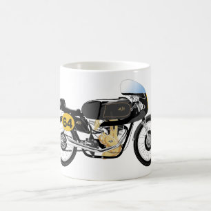 Klassischer AJS 7R Motorradbecher Kaffeetasse