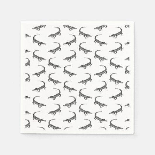 Klassischer Alligator drucken CUSTOM HINTERGRUNDFA Serviette (Vorderseite)