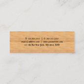 Klassischer altamerikanischer Text-Holz-Look handg Mini Visitenkarte (Rückseite)