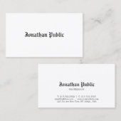 Klassischer alter englischer Stil aussehen Berufli Visitenkarte (Vorne/Hinten)