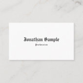 Klassischer alter englischer Text-nostalgische Visitenkarte (Vorderseite)