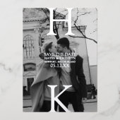 Klassischer alter Geldwert Ästhetischer Minimalwer Folieneinladung (Vorderseite)