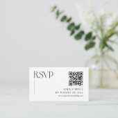 Klassischer alter Money Wedding RSVP QR Code Begleitkarte (Stehend Vorderseite)