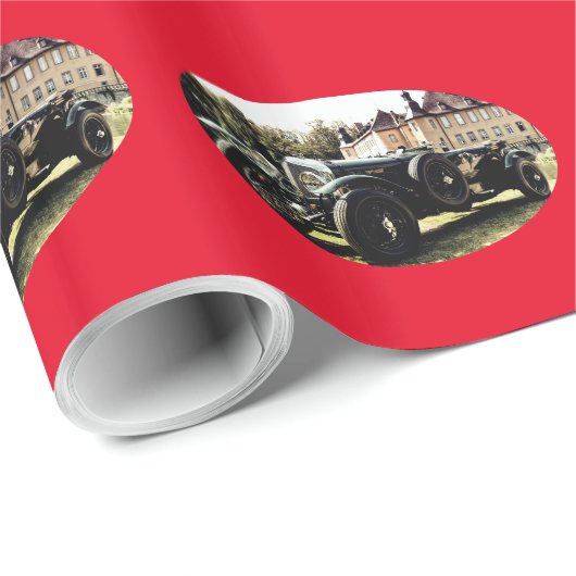 Klassischer Altwagen Geschenkpapier (Rolleneckpunkt)