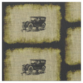 Klassischer Altwagen in Vintagem Muster Stoff (Nahaufnahme)