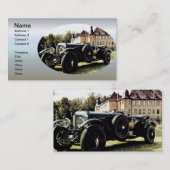 Klassischer Altwagen Visitenkarte (Vorne/Hinten)