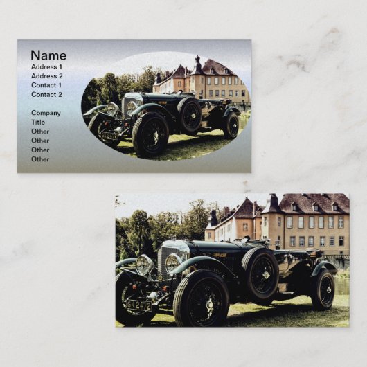 Klassischer Altwagen Visitenkarte (Vorne/Hinten)