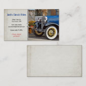 Klassischer Altwagen Visitenkarte (Vorne/Hinten)