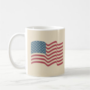Klassischer amerikanischer Flaggen-Kaffeebecher Kaffeetasse